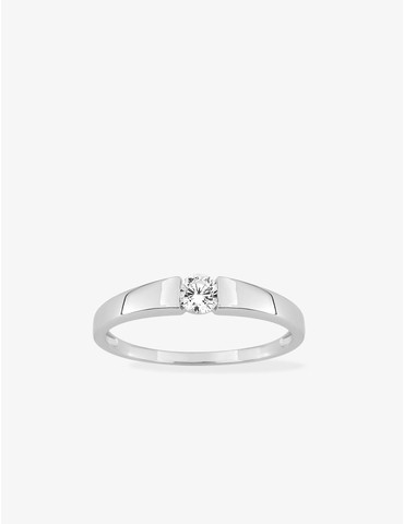 Bague en or blanc 375 ‰,...