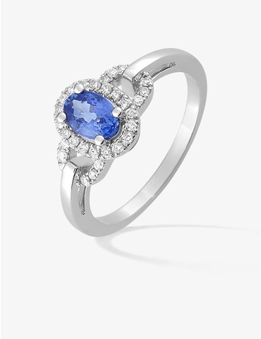 Bague en or blanc 750 ‰,...