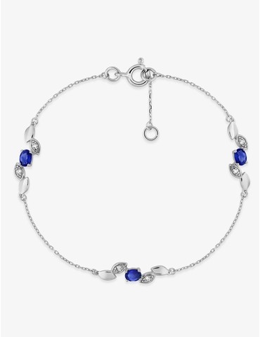 Bracelet en or blanc 375 ‰,...