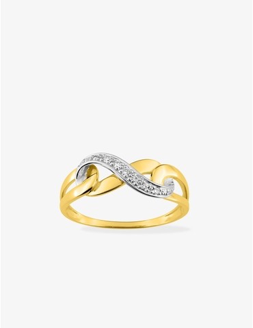 Bague en or jaune 750 ‰ et...
