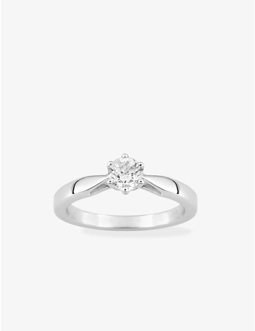 Bague solitaire en or blanc...