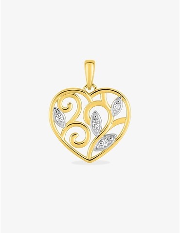 Pendentif cœur en or jaune...
