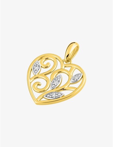 Pendentif cœur en or jaune...