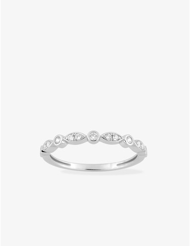 Bague en or blanc 375 ‰, 13...