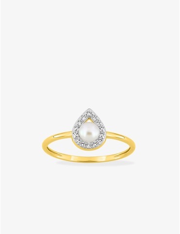 Bague en or jaune 375 ‰ et...
