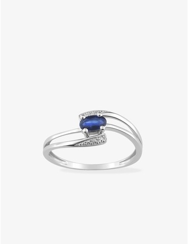 Bague en or blanc 375 ‰,...