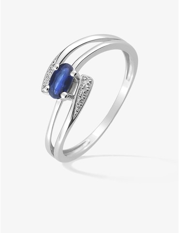 Bague en or blanc 375 ‰,...