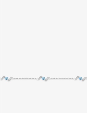 Bracelet en or blanc 375 ‰,...