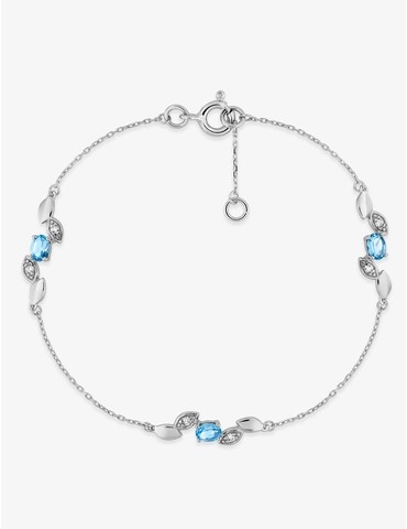 Bracelet en or blanc 375 ‰,...