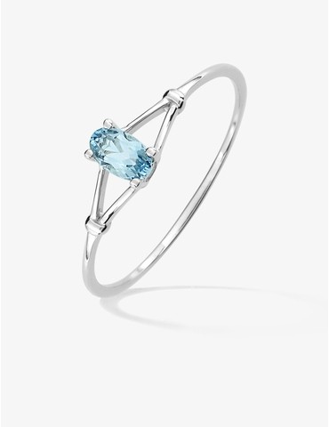 Bague en or blanc 375 ‰,...