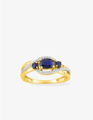 Bague saphir en or jaune...