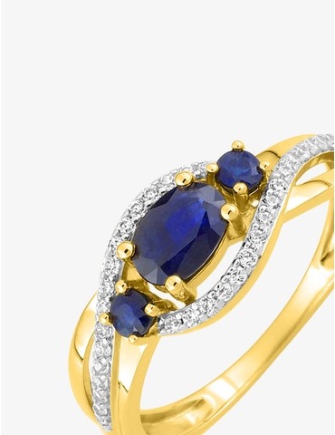 Bague saphir en or jaune...