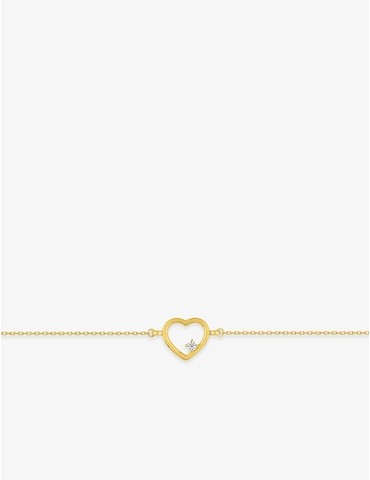 Bracelet motif cœur en or...