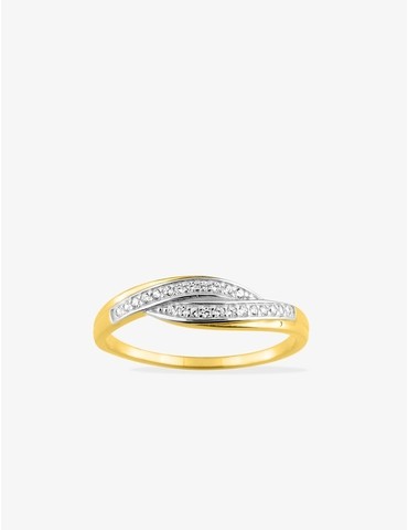 Bague en or jaune 375 ‰ et...