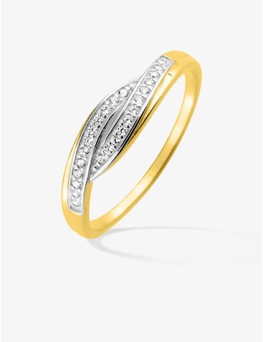 Bague en or jaune 375 ‰ et...