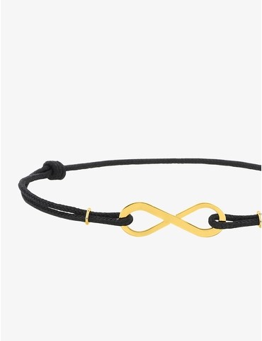 Bracelet cordon noir, motif...