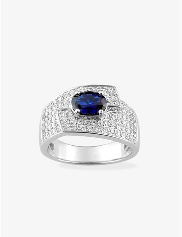 Bague saphir en or blanc...