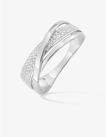 Bague en or blanc 750 ‰,...