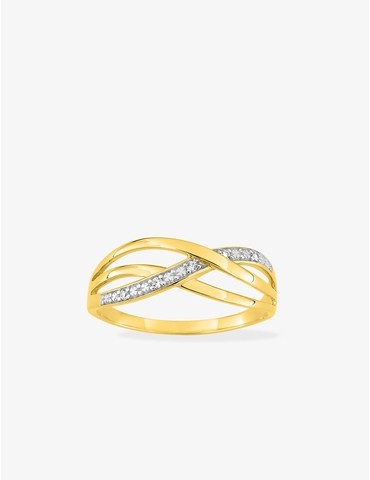 Bague torsadée en or...