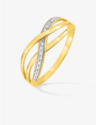Bague torsadée en or...
