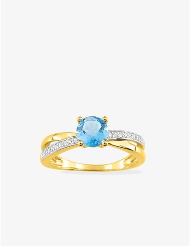 Bague en or jaune 375 ‰,...