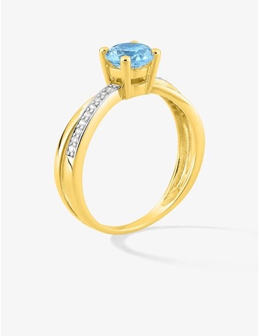 Bague en or jaune 375 ‰,...