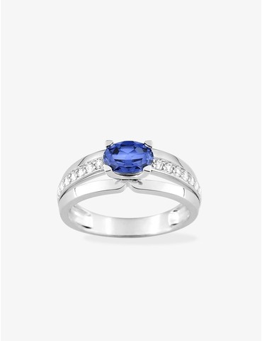 Bague en or blanc 750 ‰,...
