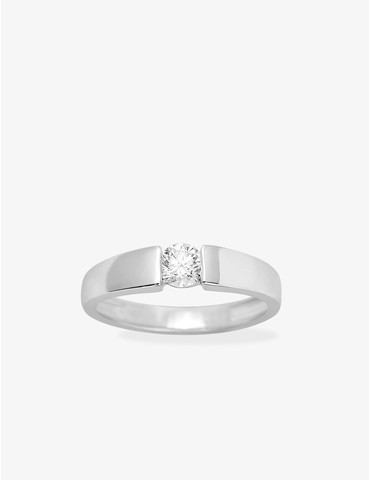 Bague solitaire en or blanc...