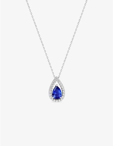 Collier en or blanc 375 ‰,...