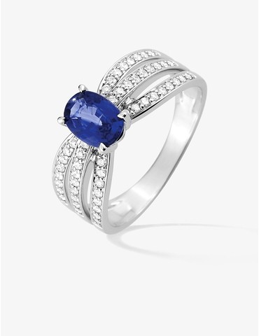 Bague en or blanc 750 ‰,...