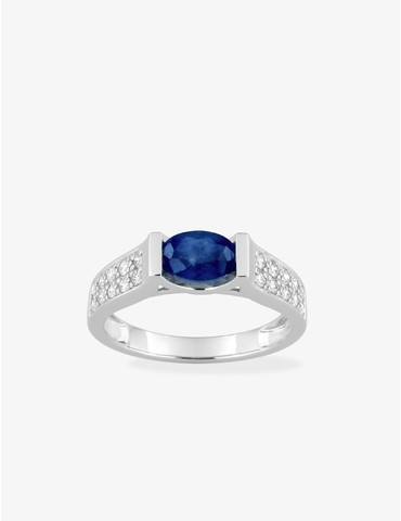 Bague saphir en or blanc...