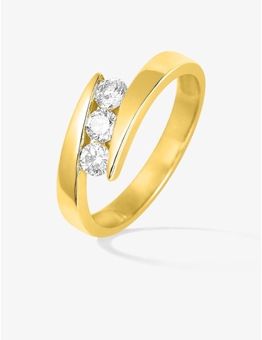 Bague trilogie en or jaune...