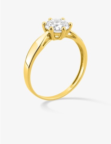 Bague solitaire en or jaune...