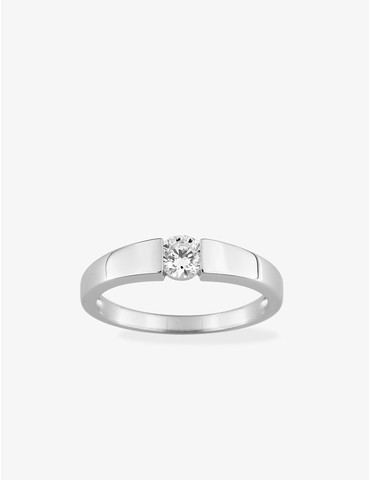 Bague solitaire en or blanc...