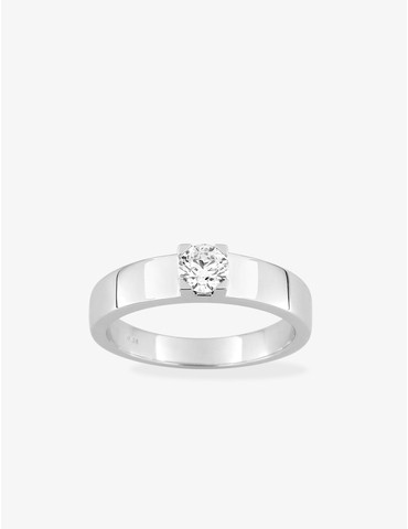 Bague solitaire en or blanc...