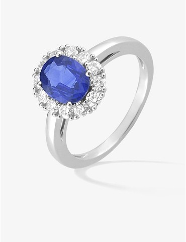 Bague saphir en or blanc...