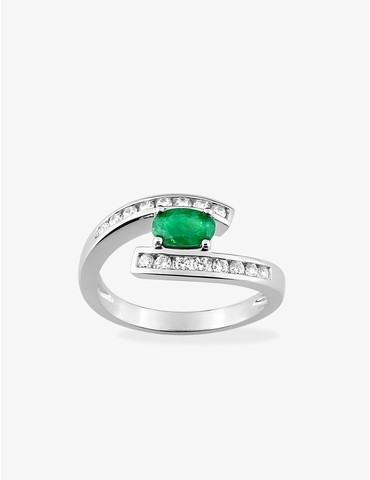 Bague en or blanc 750 ‰,...