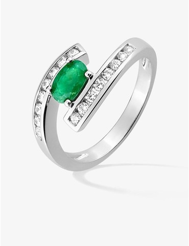 Bague en or blanc 750 ‰,...