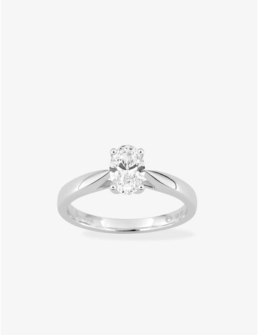 Bague solitaire ovale en or...