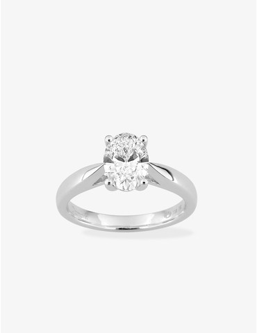 Bague solitaire ovale en or...