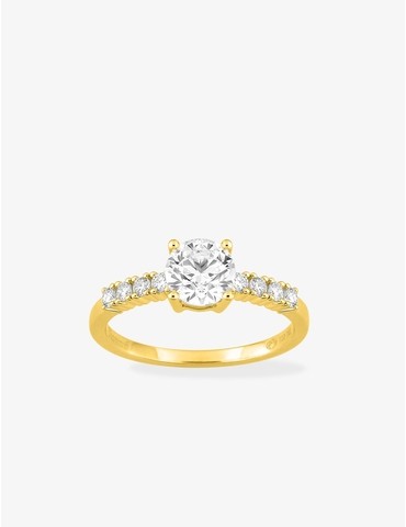 Bague solitaire accompagnée...