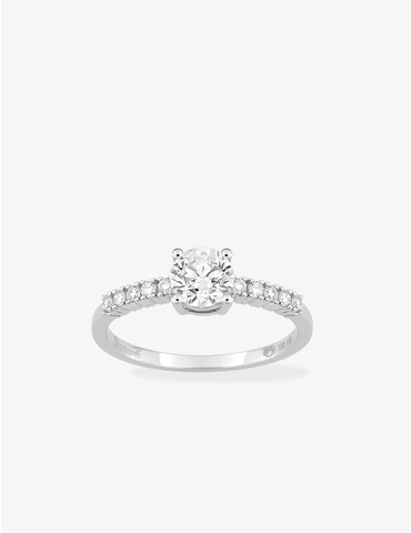 Bague solitaire accompagnée...