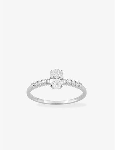 Bague solitaire accompagnée...