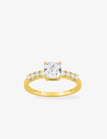 Bague solitaire accompagnée...