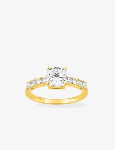 Bague solitaire accompagnée...