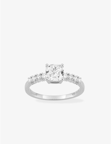 Bague solitaire accompagnée...