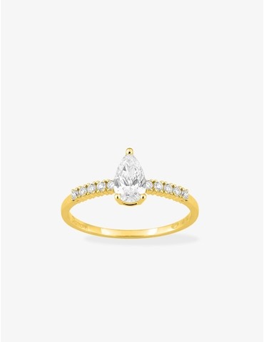 Bague solitaire accompagnée...