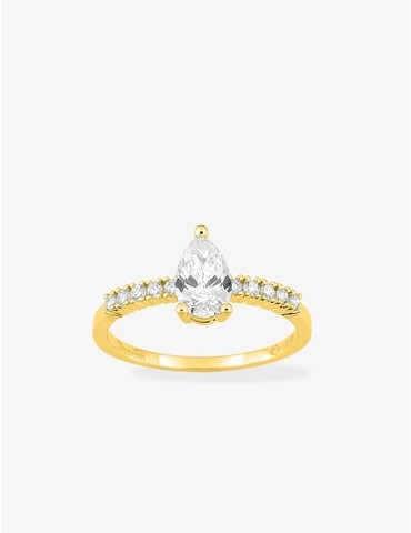 Bague solitaire accompagnée...