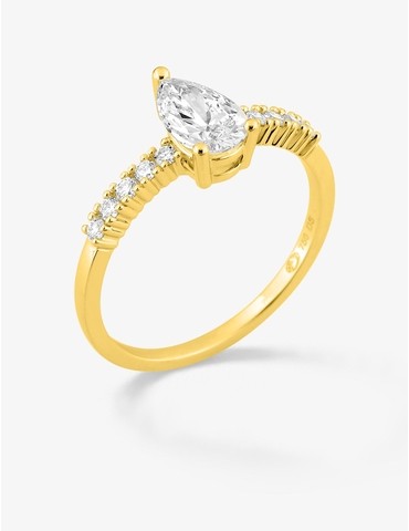 Bague solitaire accompagnée...