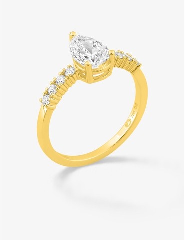 Bague solitaire accompagnée...